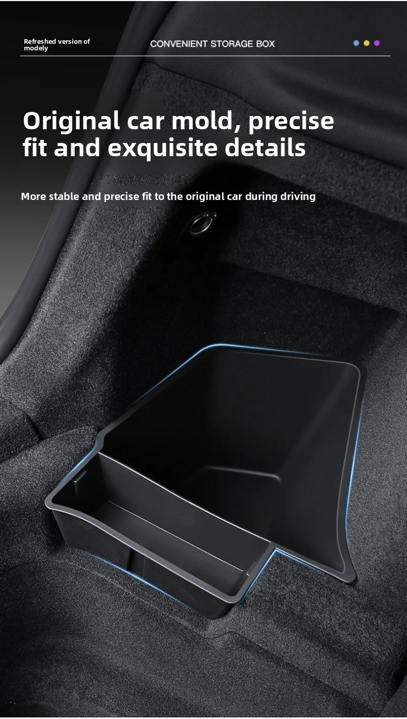 Auto Hinten Gepäck Seite Lagerung Box Fracht Organizer Für Neue Tesla Modell Y Juniper 2025 Lagerung Partition Autos Innen Zubehör – Detail 6