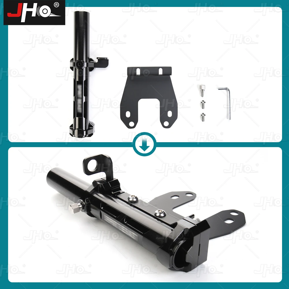 JHO Car Flag Pole Holder Tailgate Flagpole Antenna Mount Bracket Metal Black for F150 Raptor 2015-2023 Pickup Accessories