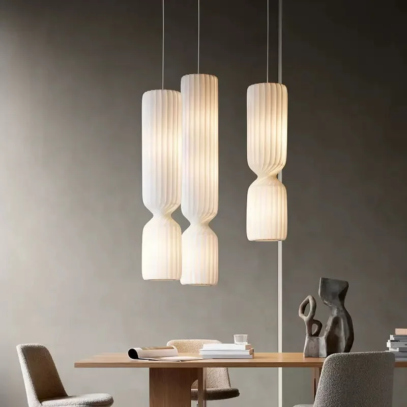 

Modern Cloth Art Pendant Light Nordic Minimalist Living Room Staircase Bedroom Fabric Luminaires Restaurant Homestay Chandeliers