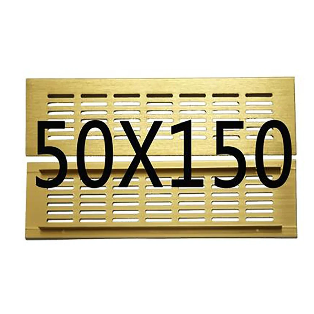 1Pcs Aluminum Alloy Brushed Gold Air Mesh Rectangular Wardrobe Cabinet Closet Air Ventilation Vents