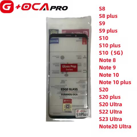 3pcs Front Touch Screen Glass Lens With OCA Adhesive For Samsung Galaxy S20 S21 S22 S23 S8 S9 S10 5G Note 8 9 10 PLus