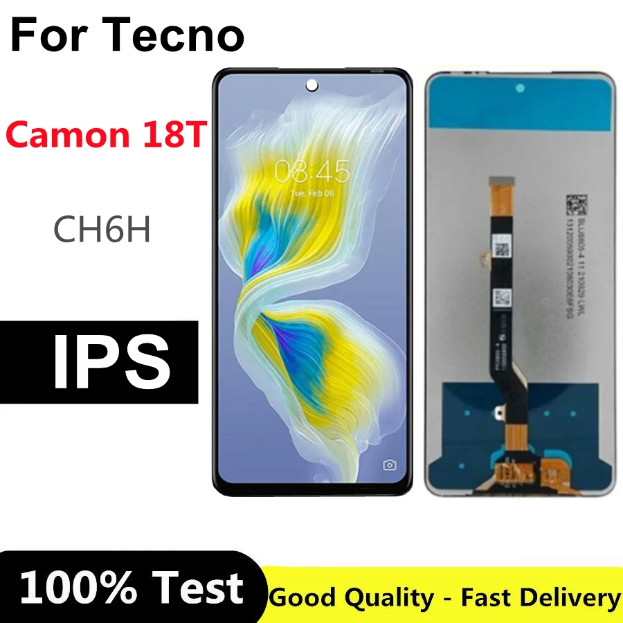 

6.8"For Tecno Camon 18T LCD Display Touch Screen Digitizer Replacement For Tecno CH6H Camon 18T LCD