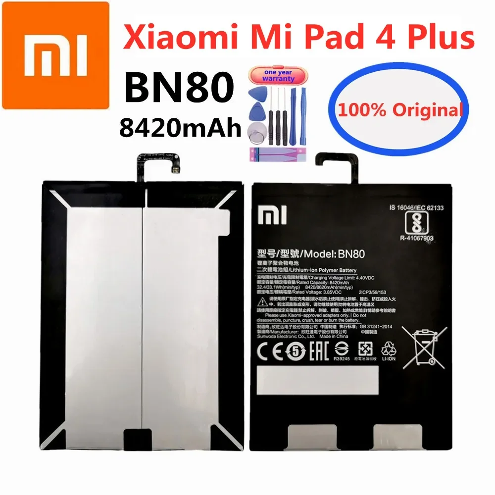 BN60 BN80 100% Orginal Tablet Battery BM60 BM61 BM62 For Xiaomi Pad 5 4 3 2 1 Pad1 Pad2 Pad3 Pad4 Pad5 Mipad 1 2 3 4 5 Battery