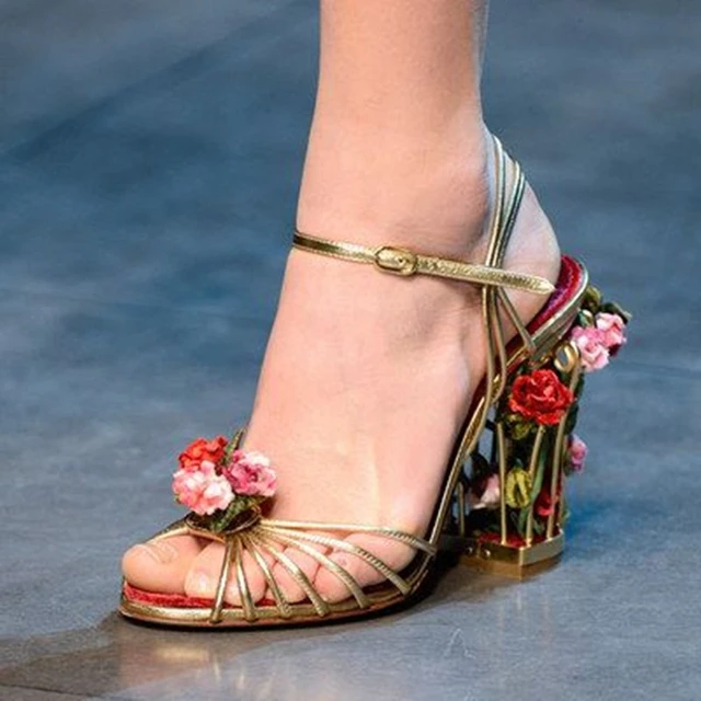 Gold cage shoes clearance