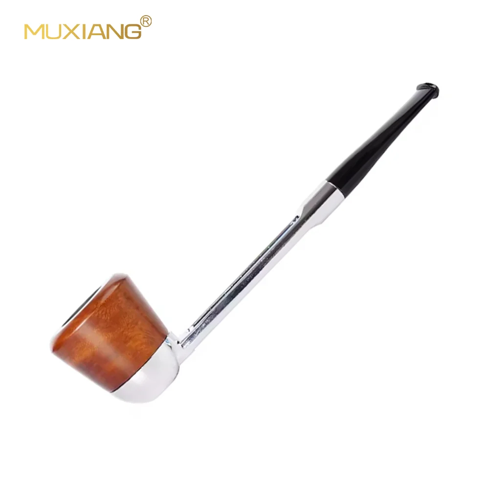 

Muxiang System Pipe Set: One Metal Tobacco Pipe Straight Handle One Pipe Briar Bowl. Random Color Removable Replaceable Pipe