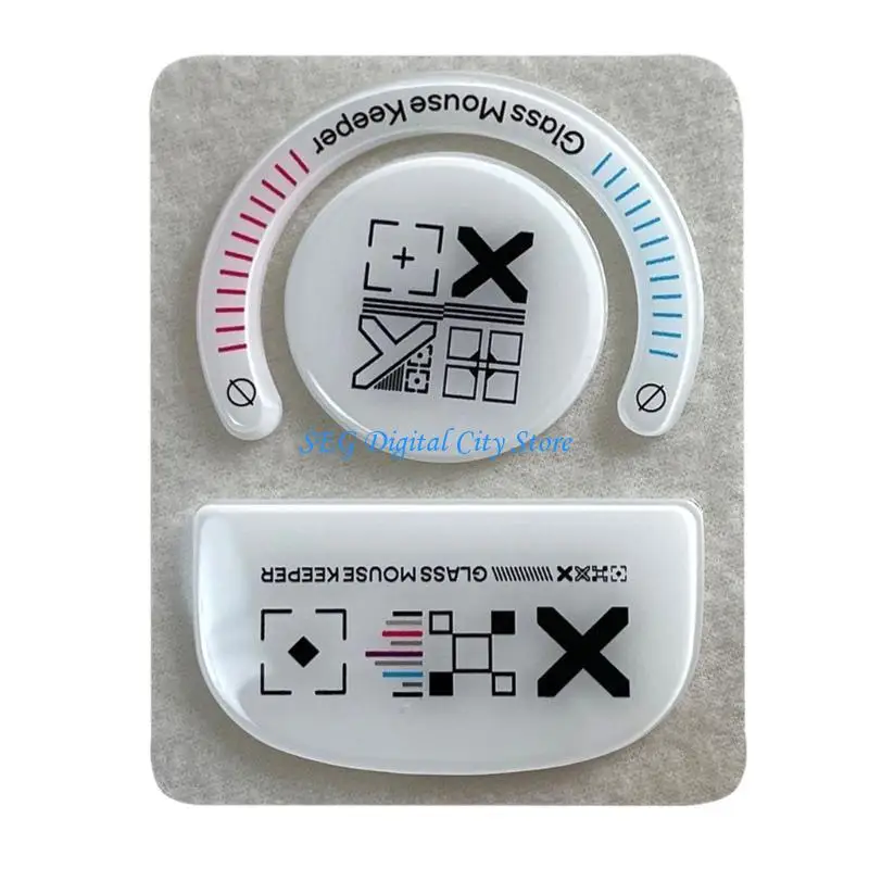 

U75B 1Set Glass Mouse Skate Sticker Pad Mouse Feet Replacement for GPX Mouse