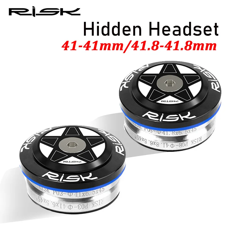 

Велосипедная гарнитура RISK с герметичным подшипником 41 41.8 42 мм, прямая гарнитура, полный скрытый двойной подшипник для передней вилки рамы велосипеда 28,6 MTB
