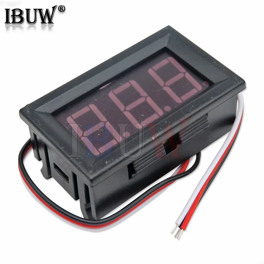 1PCS DIY Mini Voltmeter Tester Digital Voltage Test Battery DC 0-30V 3 Wires Red Green Blue for Auto Car LED Display Gauge