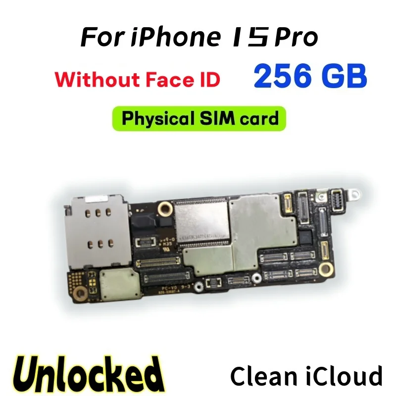 iPhone 15 Pro用ロジックボード、完全動作確認済み、128GB/256GB、Face