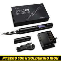 PTS200 100W Electric Soldering Iron Smart Mini Portable Fast Heating Soldering Station Universal TS101/TS100 Tip