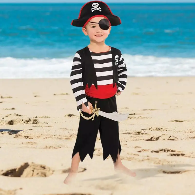 

Halloween Costumes Kids Boys Pirate Costume Captain Jack Cosplay set for Christmas New Year Purim Pirate Sailors Clothes