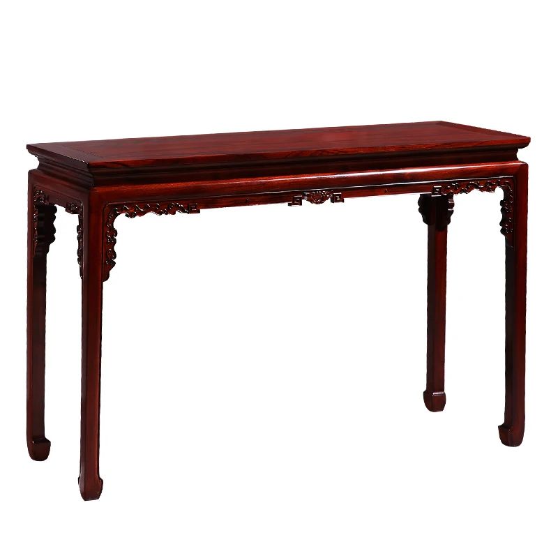 In Chinese Antique Style Solid Wood Altar Modern Living Room Carved Altar Light Luxury Entrance a Long Narrow Table