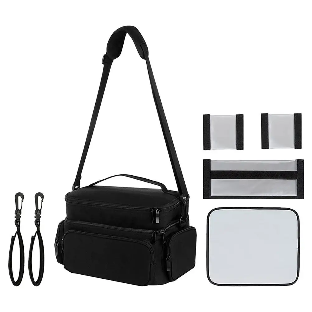 ウェアラブル搾乳器オーガナイザーバッグ-マルチポケット収納ケース-ポータブルで便利なハンドル-快適なグリップ-仕事や旅行に最適