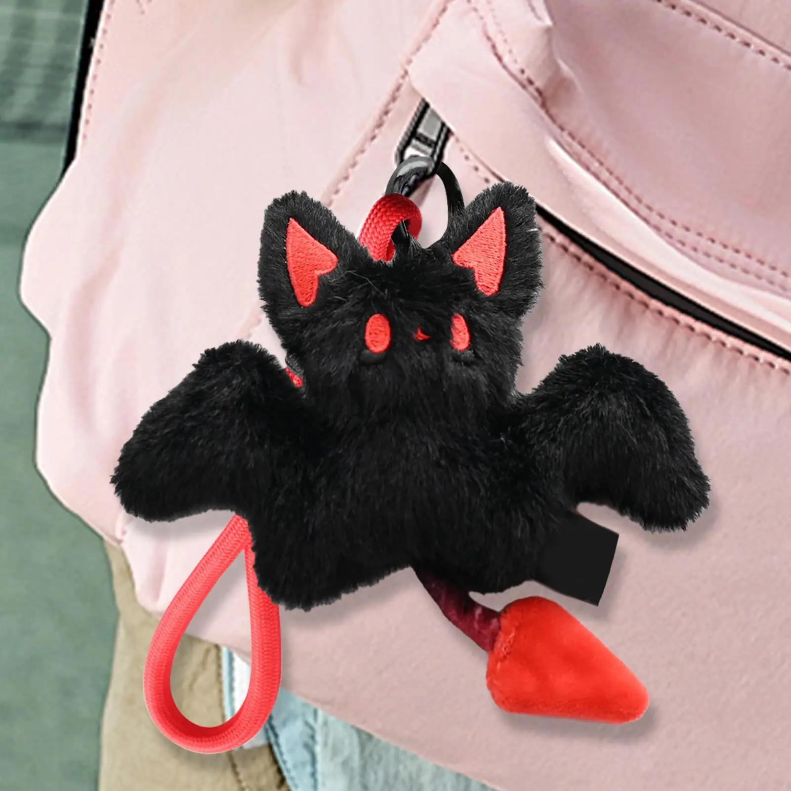 Stofftier Fledermaus Hase Plüsch geflügeltes Kaninchen Plüsch für Kinder entzückende weiche Puppe Rucksack Dekoration Charme für Kinder Mädchen Kinder