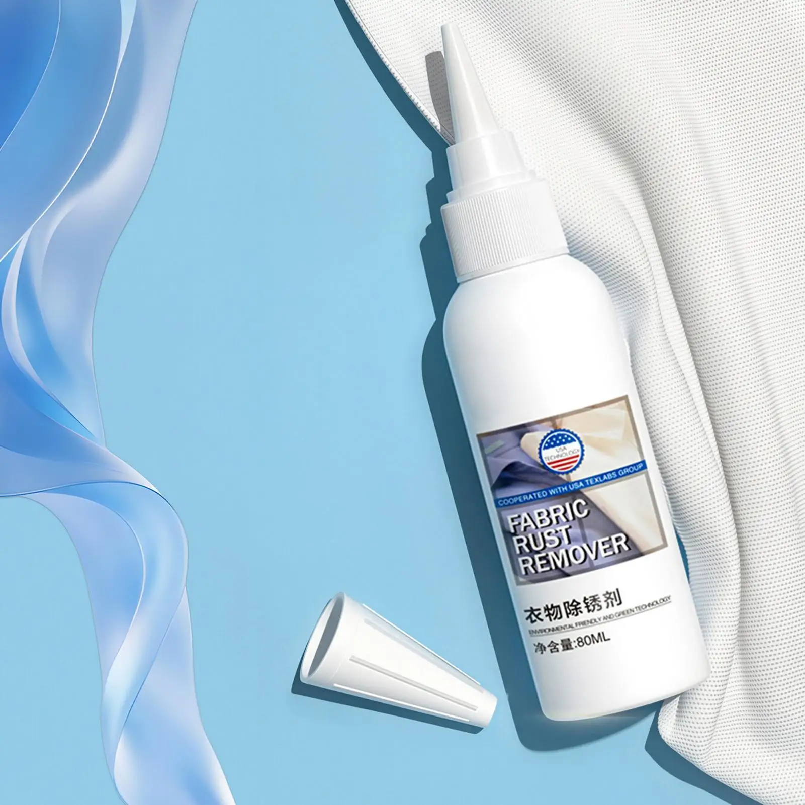 80ml Rust Stain Remover for Clothes Gentle Safe Brightening Professional Fabric Rust Stain Remover Cleaner for Linen Denim Silk