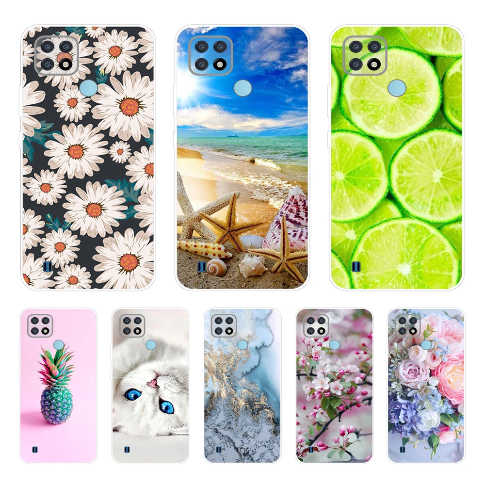 For Realme C21 Case Fashion Soft Silicone Funda Cover For OPPO Realme C21 Phone Cases RealmeC21 C 21 C21Y C25 C25s TPU Bumper