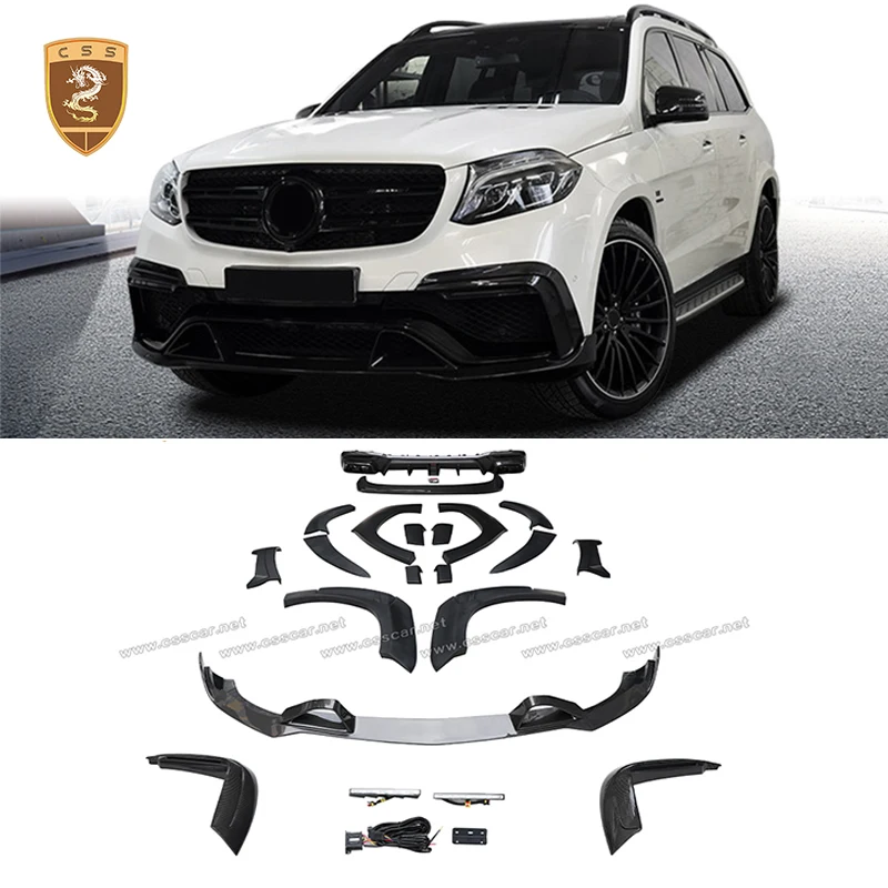

For Benz GLS X166 Tuning BB Style Car Front Bumper Lip Spoiler Wind Knife Trim Wheel Eyebrow Molding Fender Flare Bodykits