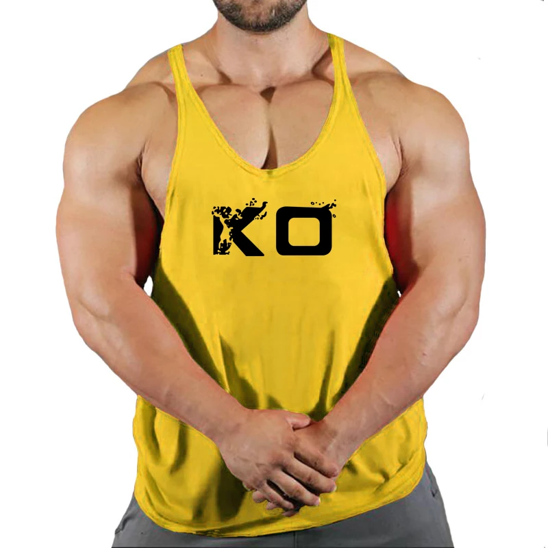 Brand gyms clothing Men Bodybuilding and Fitness Stringer Tank Top Vest sportswear Undershirt muscle workout Singlets Running