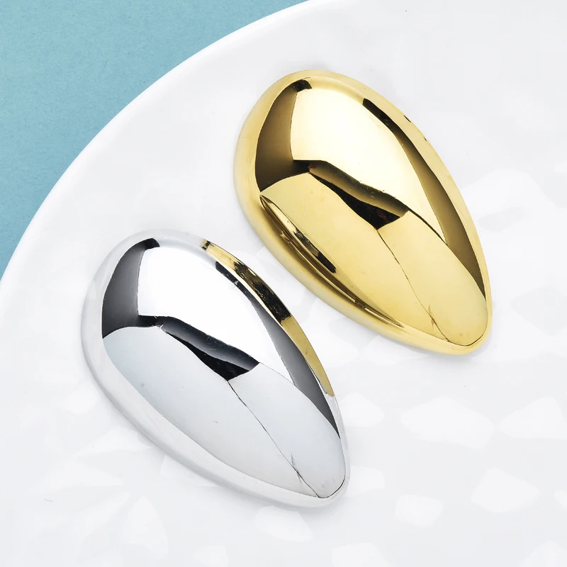 Wuli & baby 여성을위한 스테인레스 스틸 계란 브로치 남여 2 색 아름다운 기하학 ... - 3