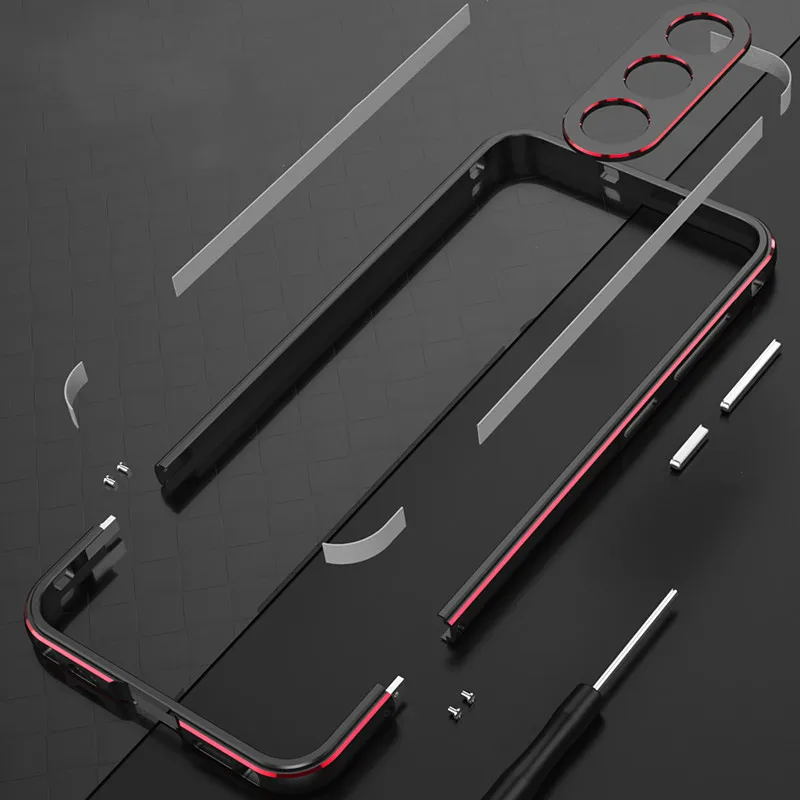 Aluminum metal bumper Frame Slim Cover phone case+ carmera Protector For Samsung Galaxy S24 S23/S23+/S23 Ultra S22 S23FE