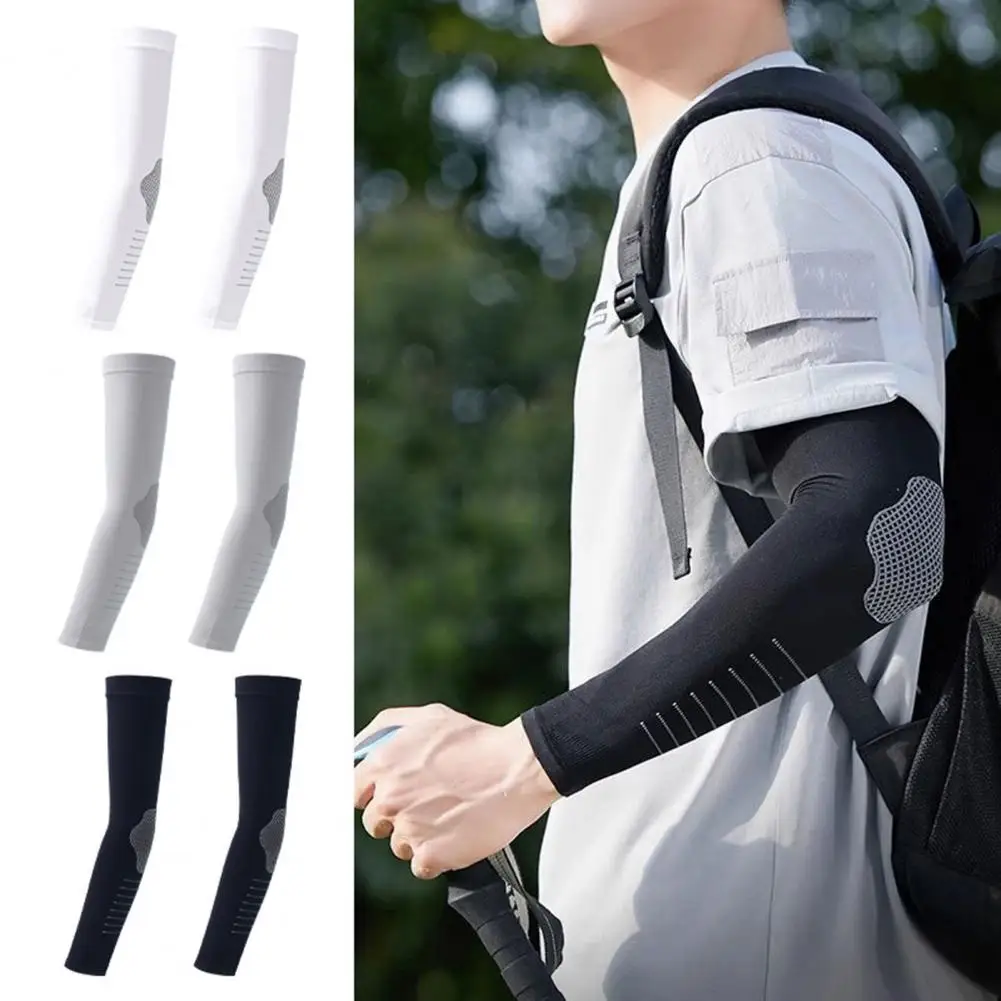 Anti-slip Arm Sleeves Lightweight Sleeves Arm Sleeves for Men Women Breathable Ice Silk Uv Sun Protection for Outdoor