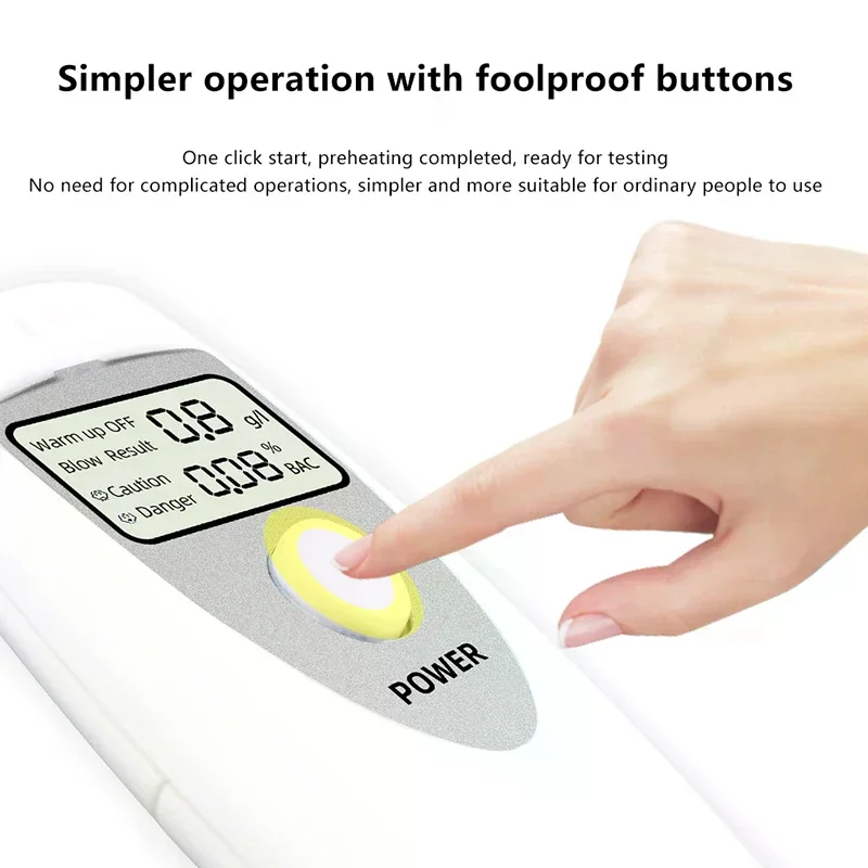 Etilometro digitale Etilometro di precisione con display LCD Test digitale professionale dell'alcol portatile