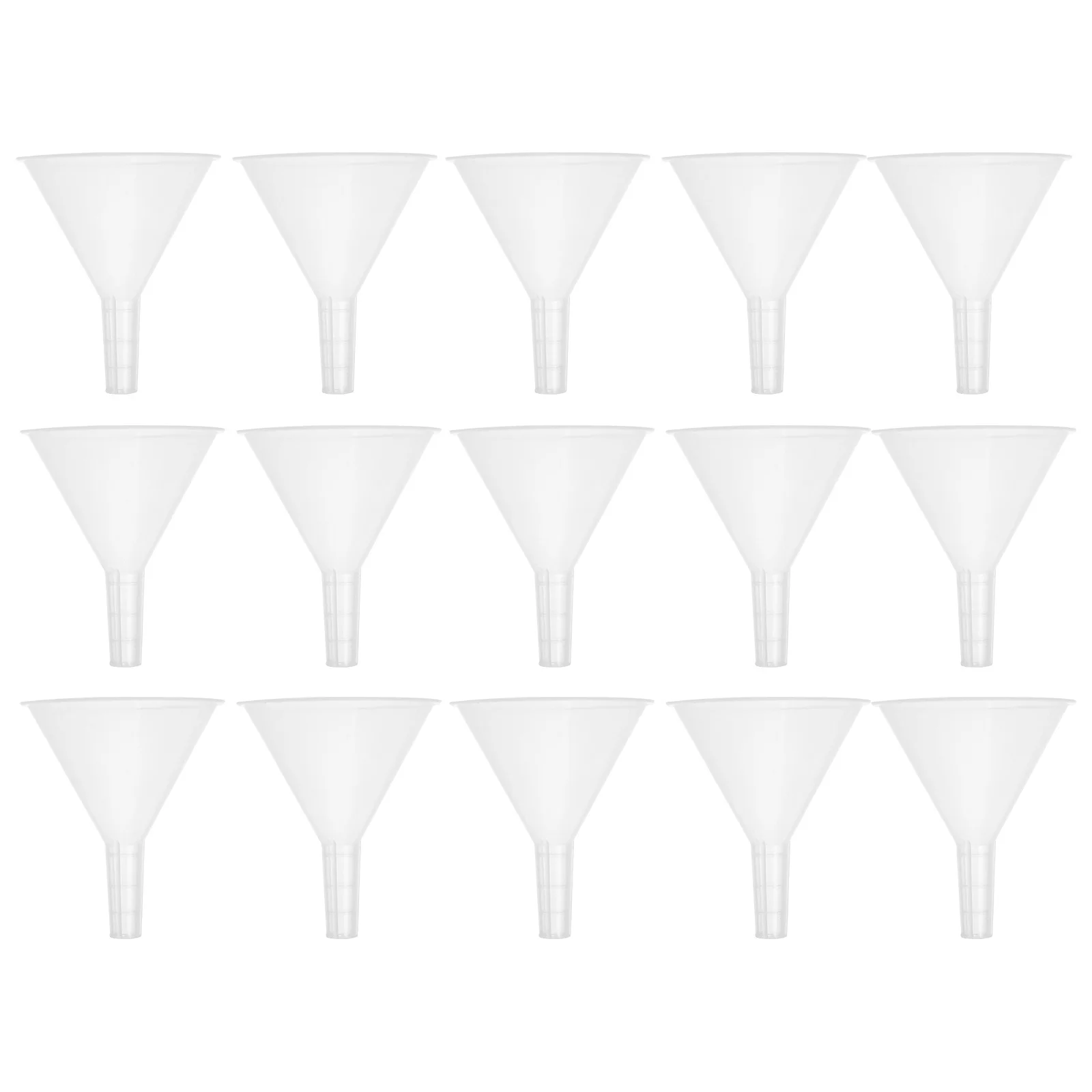 15Pcs 60mm 실험실 깔때기 프리미엄 소재 둥근 모서리 화학 실험 도구 비용 효율적인 매끄러운 표면