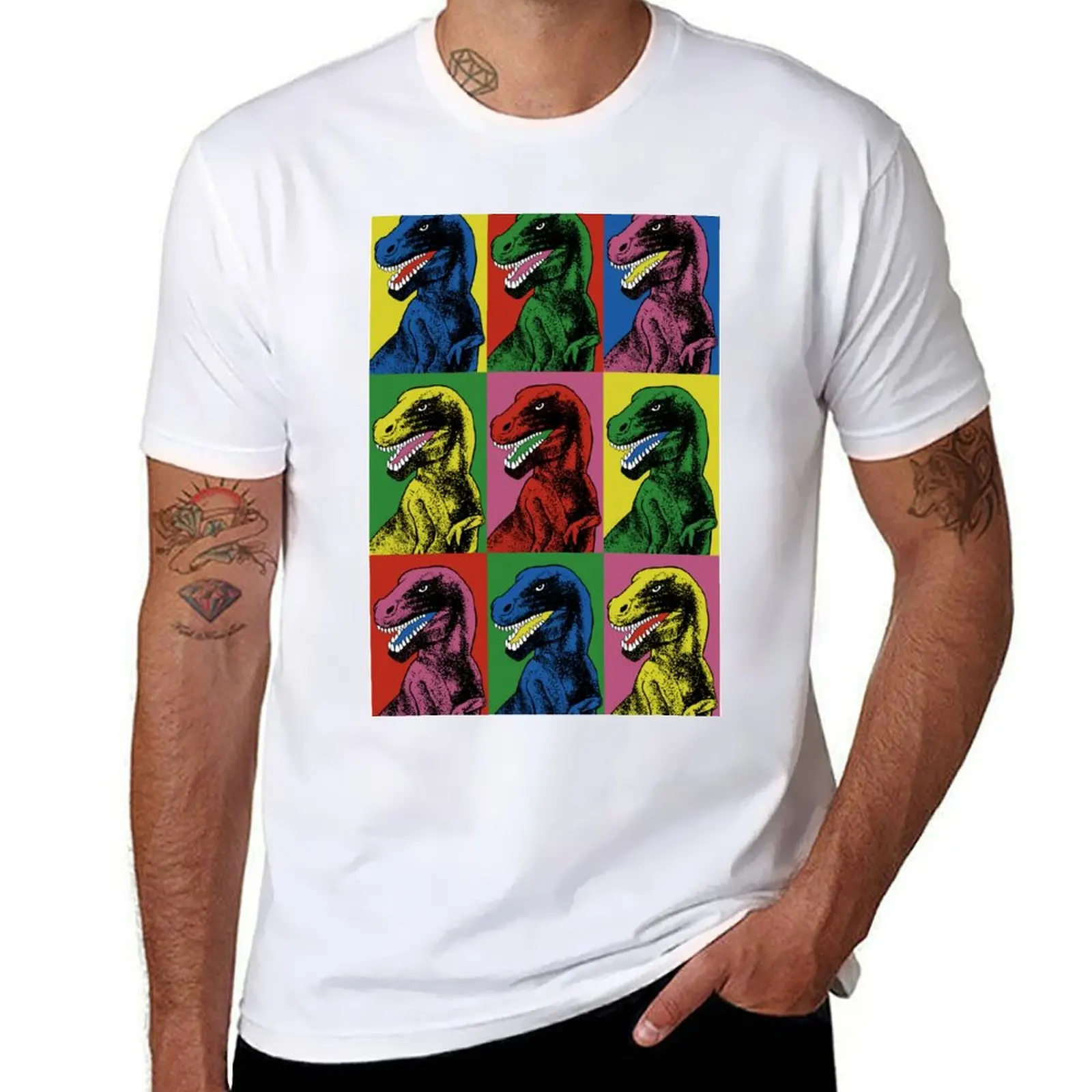 

Dinosaur Pop Art T-Shirt rapper graphic tees luxury t-shirt sublime plain shirts men graphic