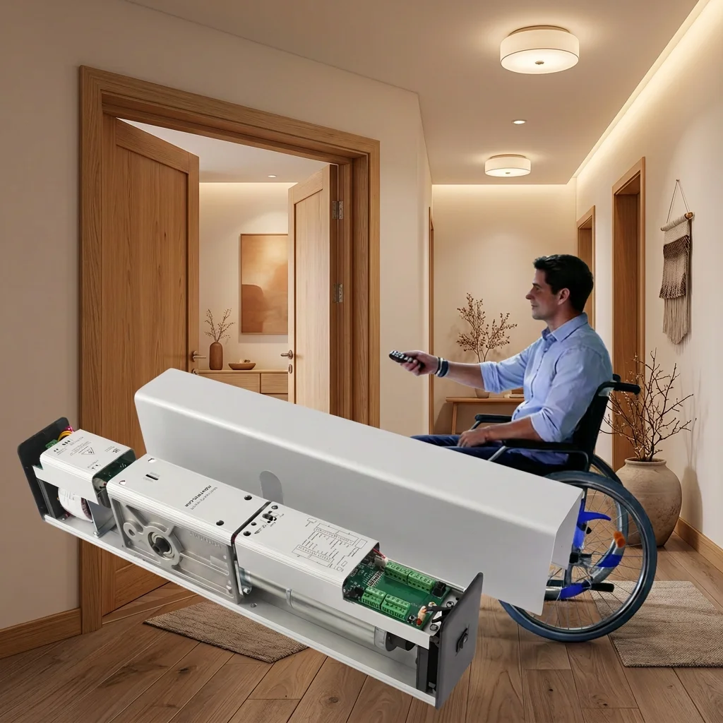 Intelligent 400Kg Automatic Swing Door Closer/Opener Remote Control Motor with Spring Return for Storefront Commercial Use