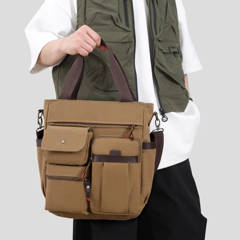 

Outdoor Climbing Bag Multi-pockets Large Storage Travel Messenger Briefcase Communting Shopping Handbag Shoulder Crossbody Tote
