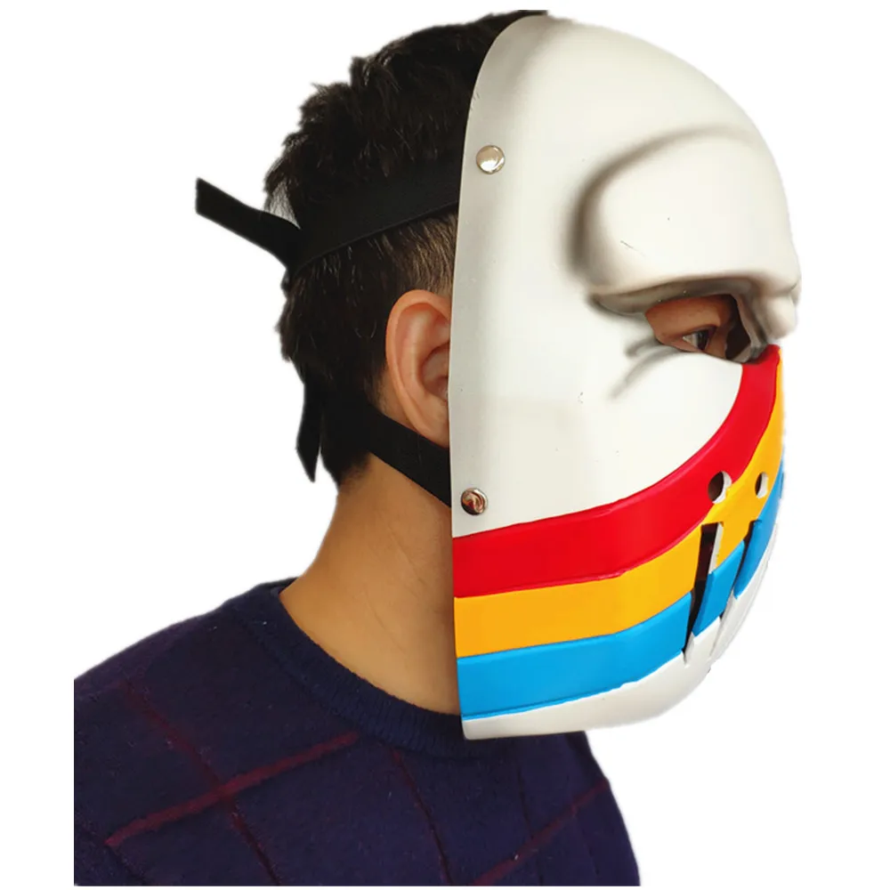 Blackmore – masque de Cosplay pour hommes, couvre-chef en résine arc-en-ciel, boule en acier, accessoires de jeu de rôle, couvre-chef de fête d'halloween