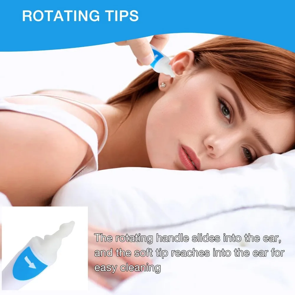 Advanced 360 Degrees Rotary Ear Cleaner Soft Silicone Spiral Ear Pick  Effective Earwax Removal Safe Ear Cleaning Tool Home Use