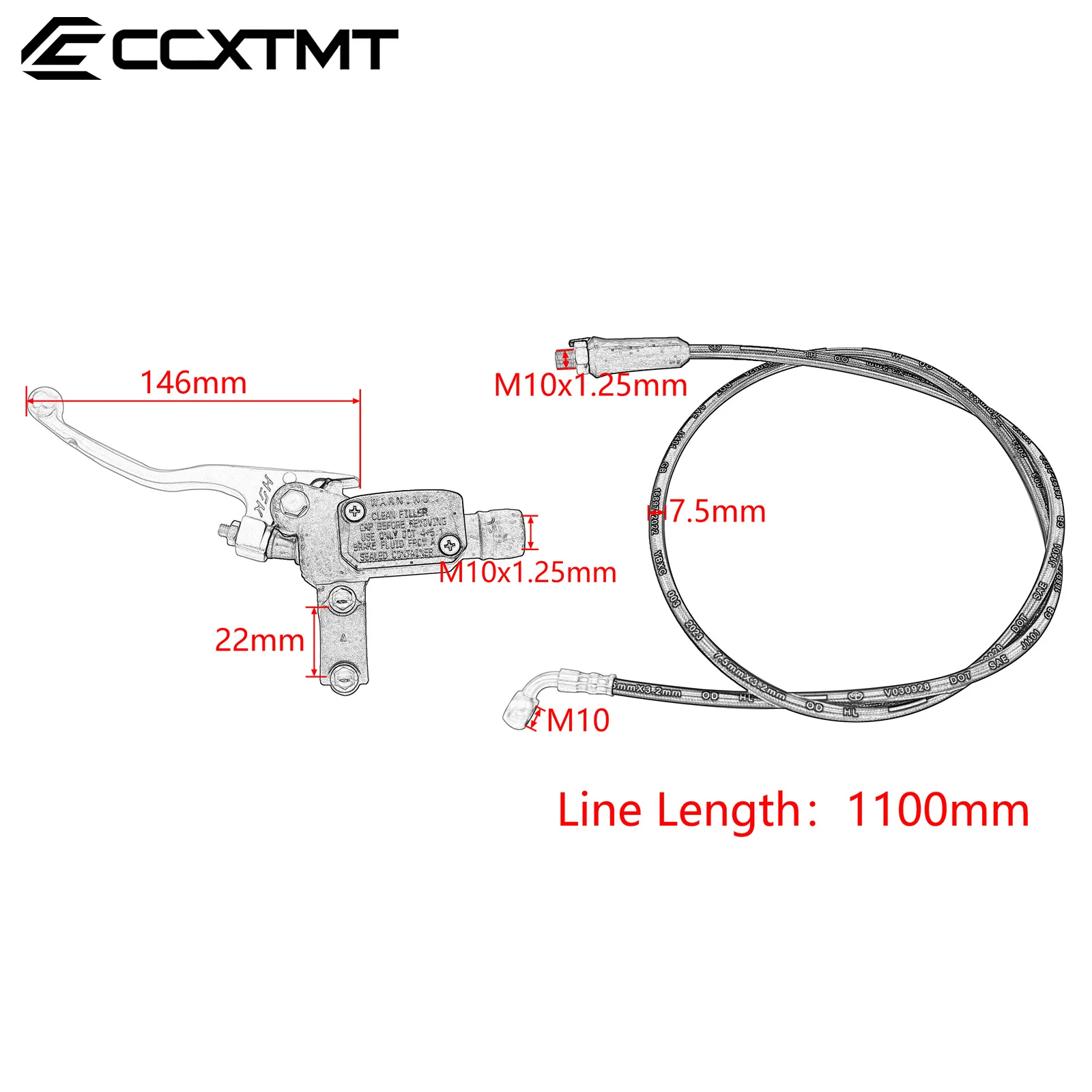 Motorcycle Hydraulic Master Cylinder Clutch Assembly Oil Hose Pipe For KTM SXF XC XCF EXC SX EXCF For Husqvarna FC FX FE TC TX