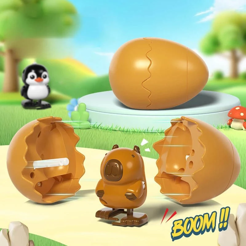 Duckling Bouncing Egg Cute Creature Walking Hatchling Animal-shaped Toy For Fun Gift Toy Small Decorative Figurine