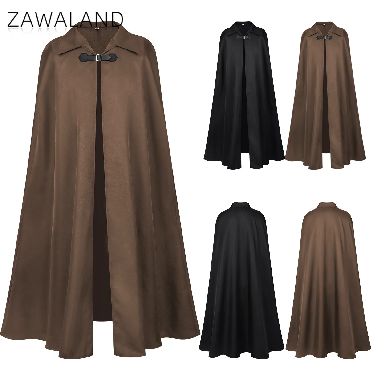 

Halloween Vintage Cosplay Cloak Man Woman Dark Gothic Costume Medieval Extra Long Shawl Carnival Party Wizard Priest Cape Coat