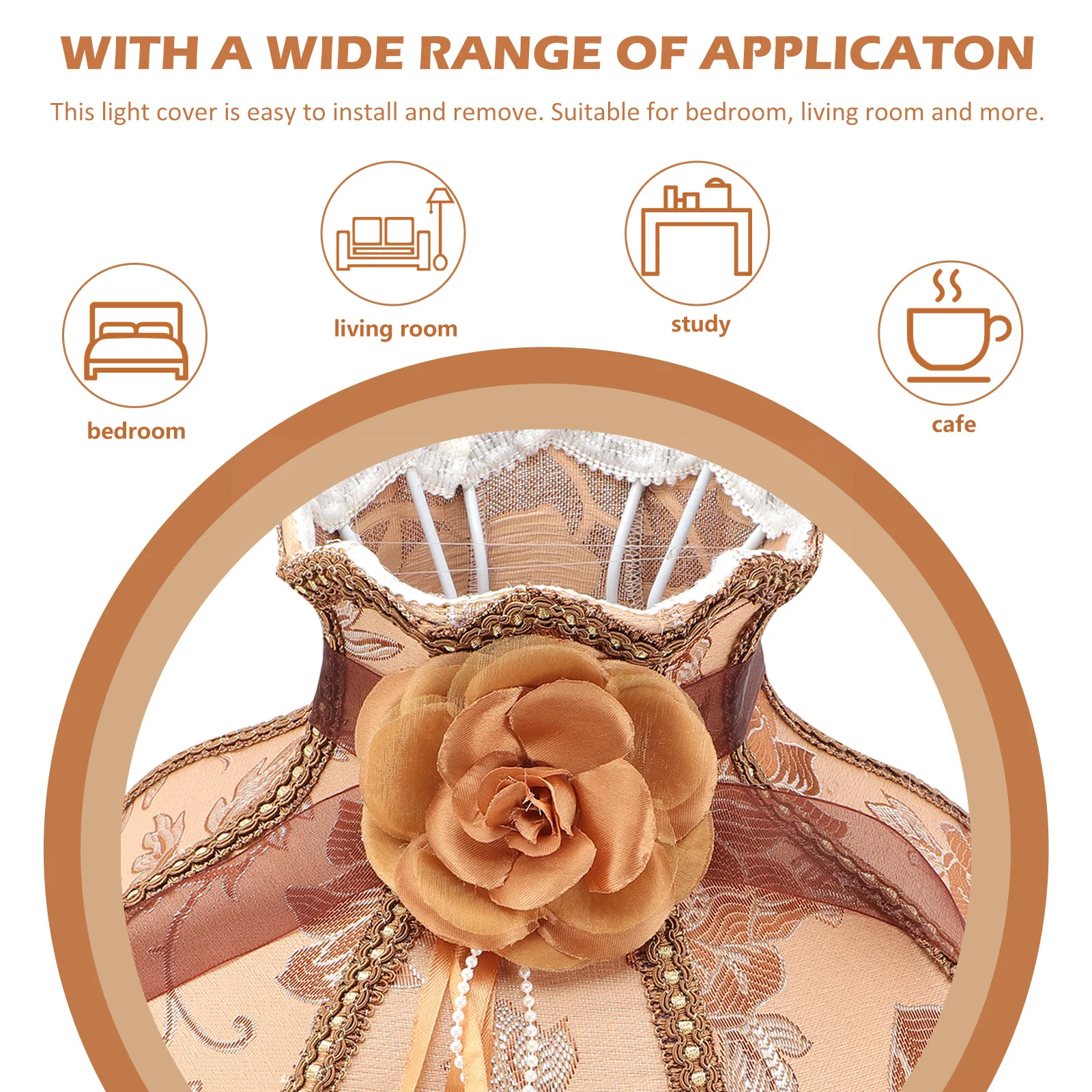 

Европейский тканевый абажур в стиле ретро с кисточками, большой тканевый колокольчик, чехол для настольной лампы, декоративный теплый свет, чехол