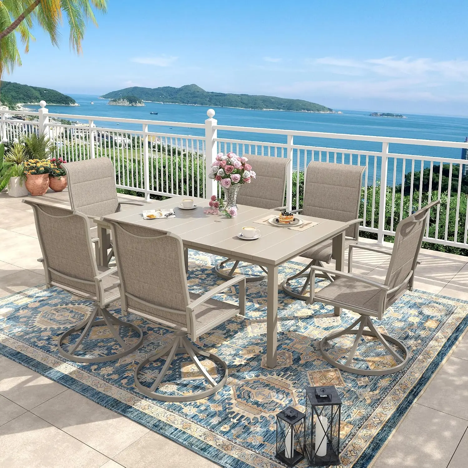 Outdoor Dining Set for 6, 63