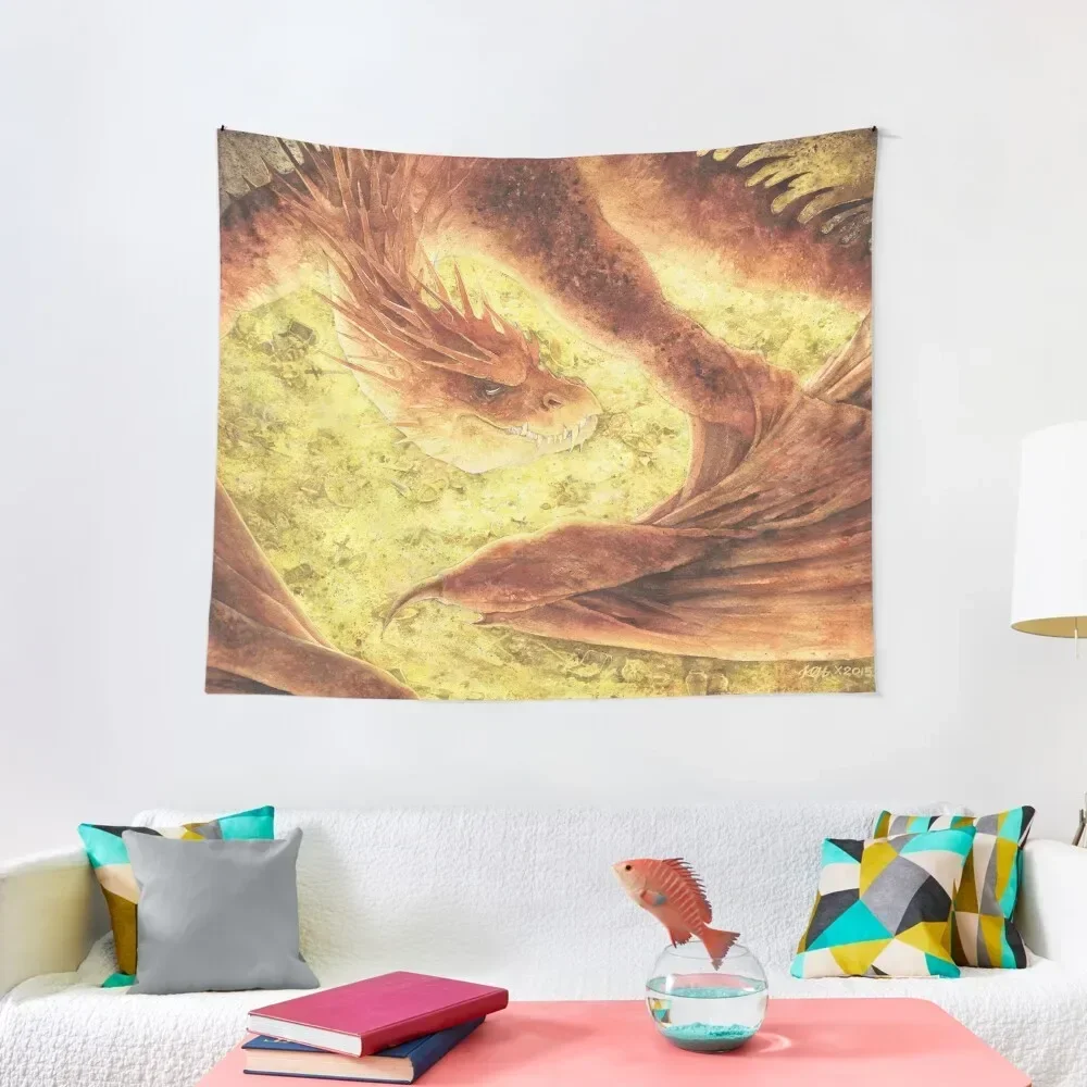 

SLEEPING SMAUG Tapestry Wall Coverings Carpet On The Wall Anime Decor Tapestry