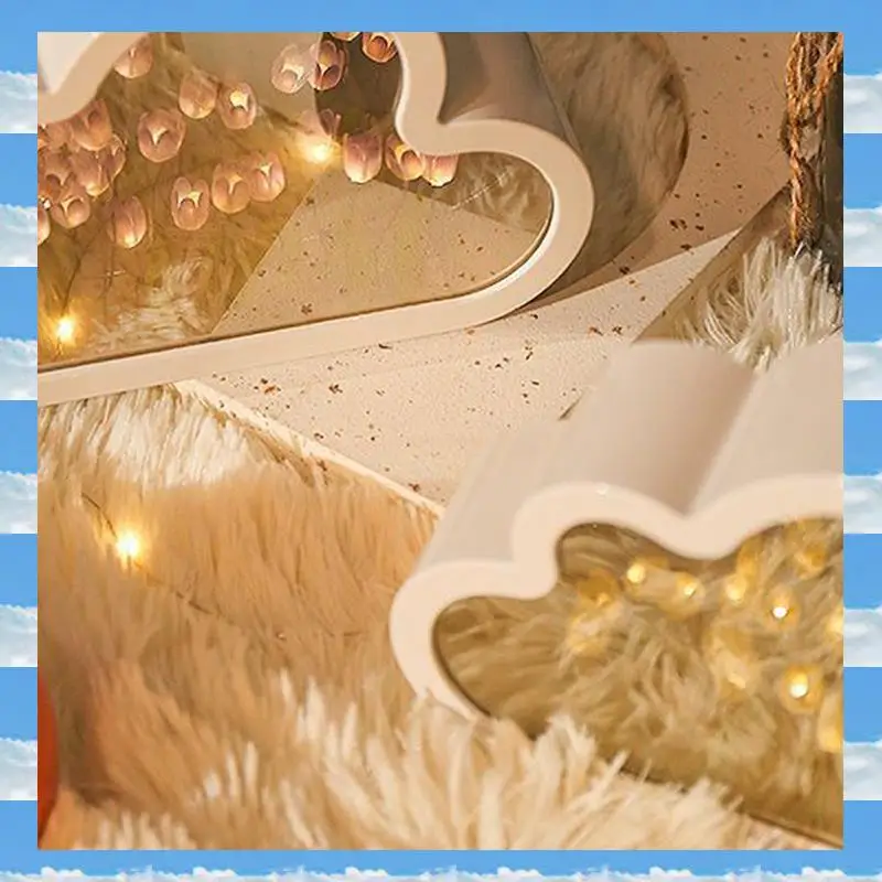 

1 Piece Cloud-Mirror Night Light Small Mirror Desktop Light-Emitting Ornaments A