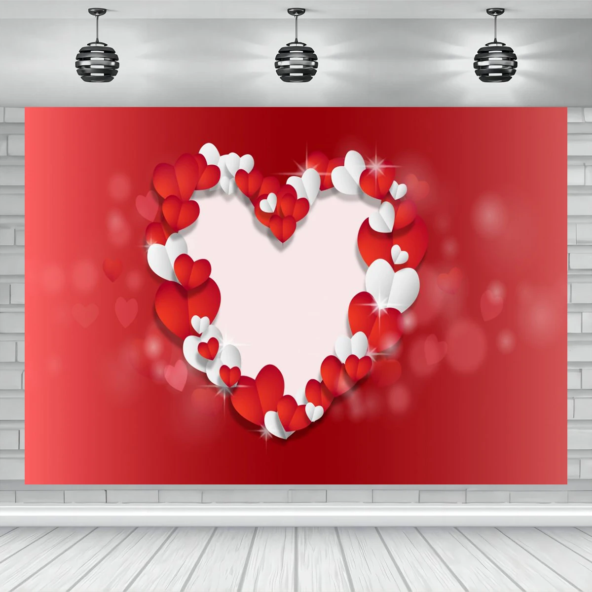 

Editable Valentine's Day Backgrounds Engagement Backdrops Fantasy Heart Decorations Wedding Party Photography Activity Banner