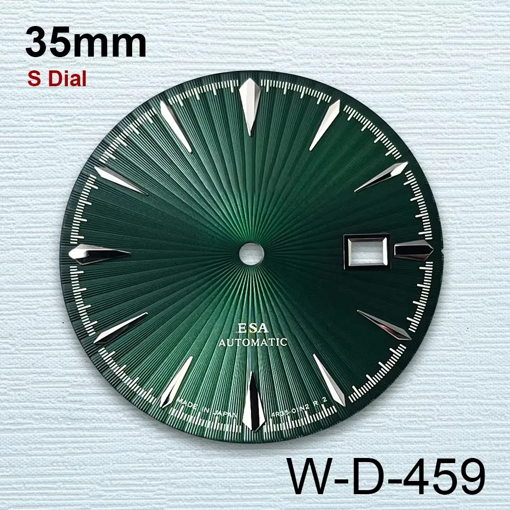 35mm S Logo Cocktail Dial Fit NH35 Movement High-Quality Vertical Grain Dial Watch Modification Accessories