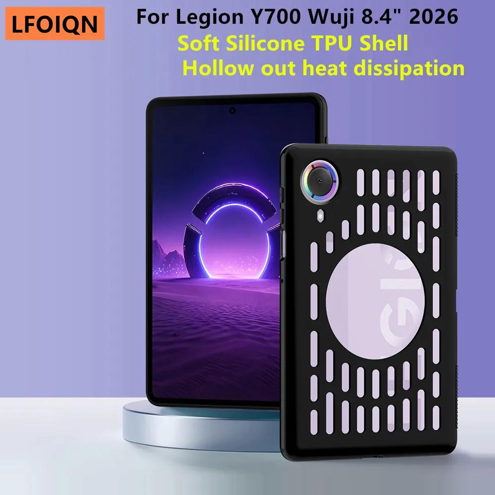 LFOIQN Soft TPU Back Cover for Lenovo Legion Y700 Wuji 8.4' 2026 TB342ZC Y700 Wuji Gaming Tablet 8.4 Heat Dissipation Case Shell