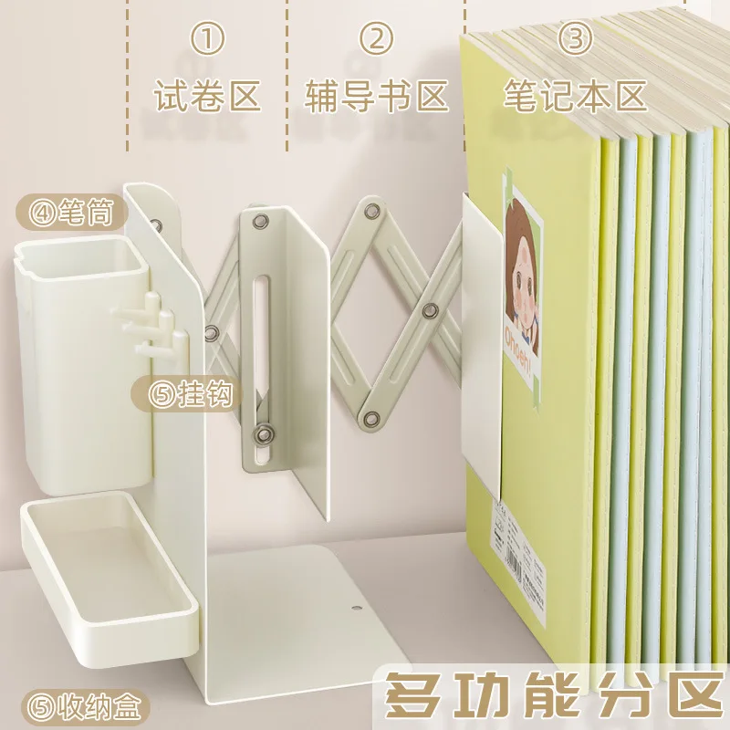 AOLIVIYA Desk Bookcase Cabinet Library Shelves Bookshelf Storage Rack Office Display Organizer Hole Board Stand