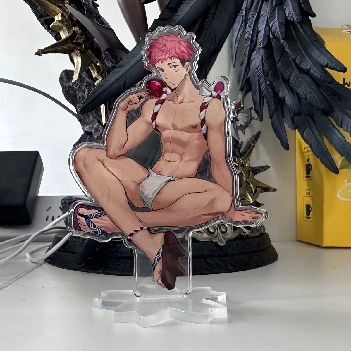 12CM Jujutsu Muscle acrilico Stand Satoru Gojo Sexy acryi Doll accappatoio Ryomen Sukuna Figure Fushiguro Toji Statue Home Decr Toy