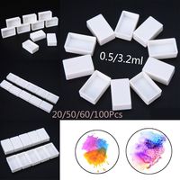 0.5/3.2ML Artists Empty Watercolor Paint Pans Painters Pigment Box Paint Case Art Palette Supplies Home Storage Supplies