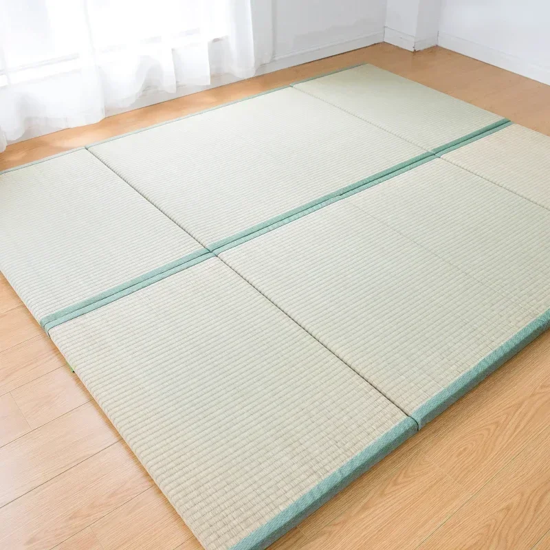 Składany japoński materac Tatami, prostokątna mata ze słomy do jogi, mata Tatami do spania, 200x90 cm, grubość 3 cm, przenośny komfort