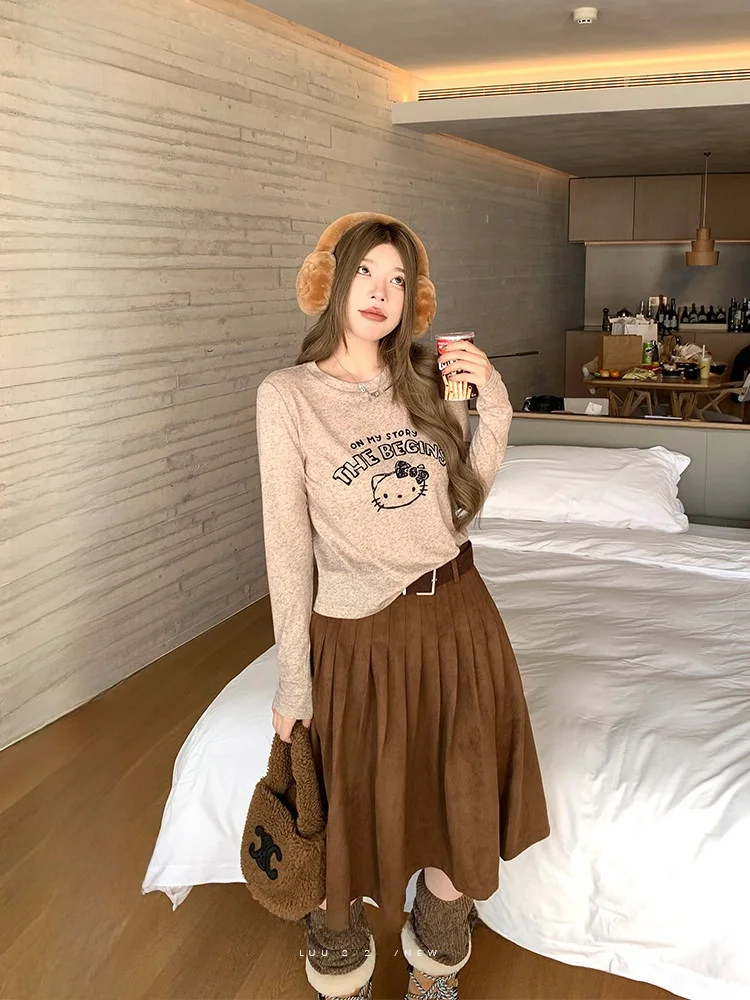 

LUU Long Sve вязаный базовый слой irt Женская футболка ort Design Sensation Внутренняя одежда Осень Зима Faion Commute Sle