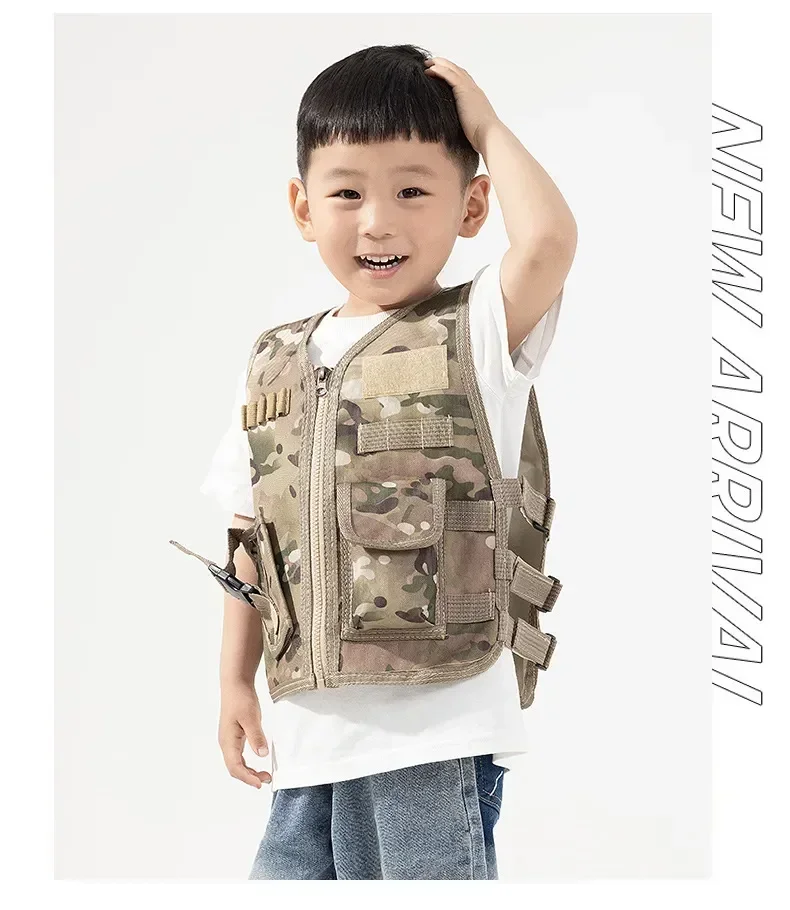 Kleidung Mädchen Militär Kinder Kräfte Soldat Cosplay spezielle taktische Weste Militar Tarnung Kampf Junge Uniform Training für