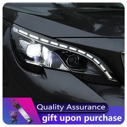 For Peugeot 3008 4008 5008 2016~2020 Full LED Headlight With Be-xenon Projector