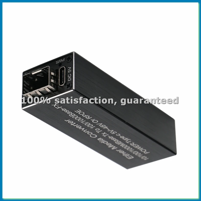 Mini RPOE 1.25G Media Converter SFP Transceiver Module 5V DC Type-C Input 1 SFP Slot 1 RJ45 Ethernet SFP Fiber Switch,B-A69M
